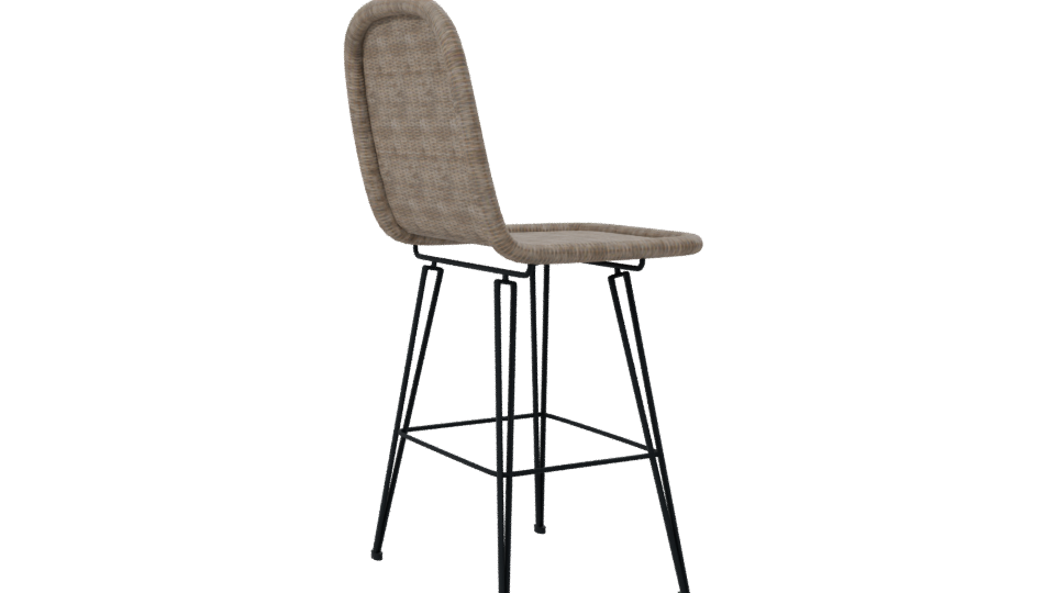 Stylish Modern Bar Stool 3D - Professional 3D Model Render 7