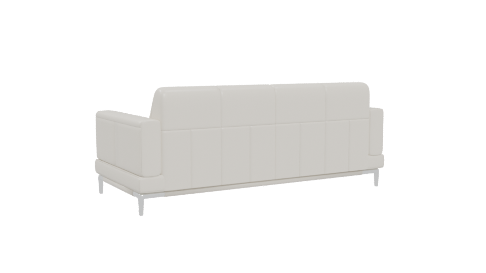 Contemporary White Sofa Model - Professional 3D Model Render 4