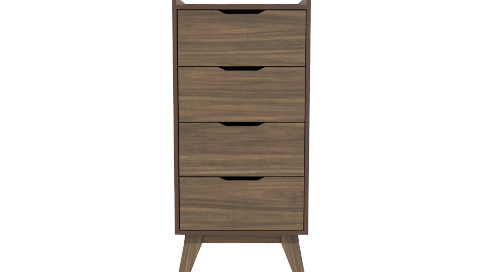 Stylish Modern Wooden Chest of Drawers 3D Model - Professional 3D Model Render 11
