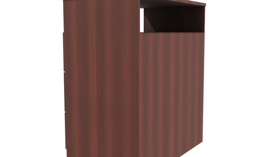 Contemporary Wooden Storage Cabinet 3D - Professional 3D Model Render 3