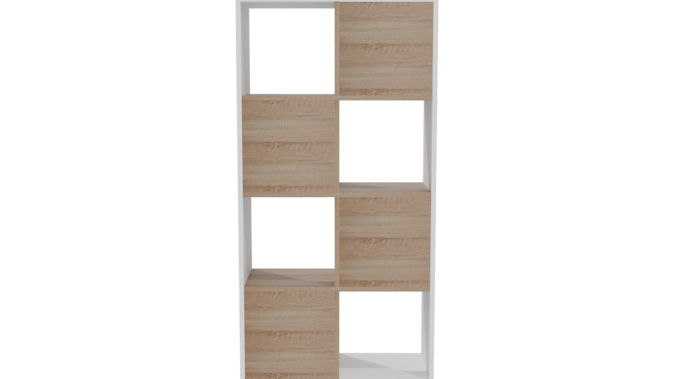 Minimalist Wooden Bookshelf 3D Model - Professional 3D Model Render 5