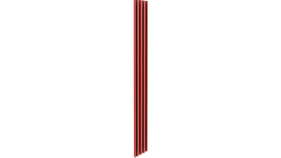 Stylized Vertical Red Pillars Model - Professional 3D Model Render 9
