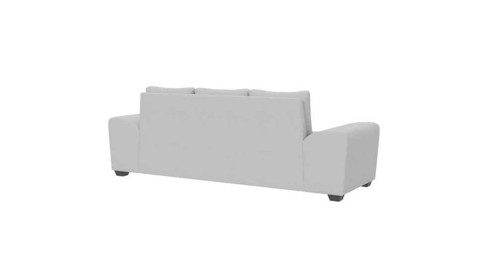 Modern Minimalist White Sofa with Teal Cushions 3D Model - Professional 3D Model Render 6