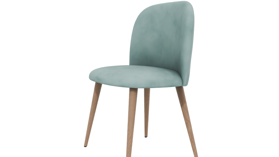 Stylish Modern Fabric Dining Chair 3D Model - Professional 3D Model Render 13