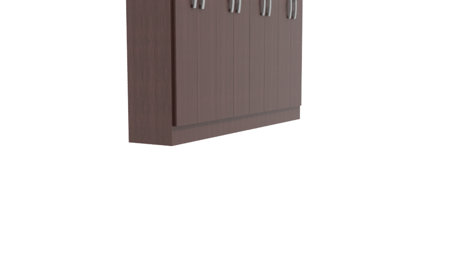 Stylish Wooden Storage Cabinet 3D - Professional 3D Model Render 9