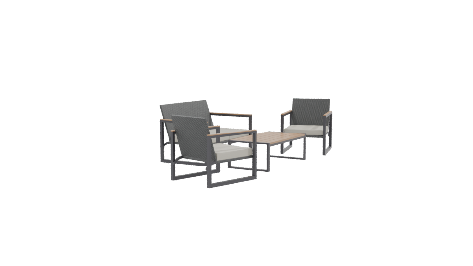 Stylish Outdoor Furniture Set - Professional 3D Model Render 9