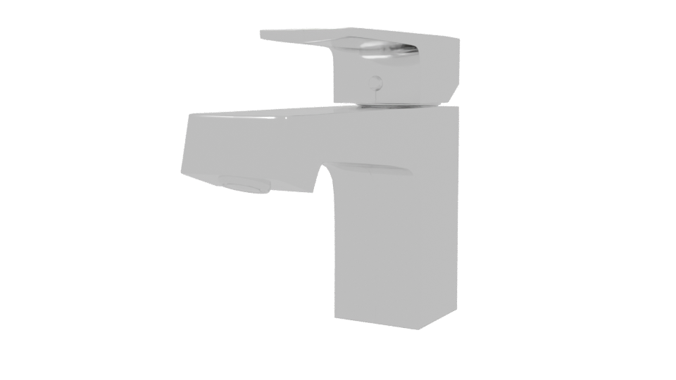 Sleek Modern Bathroom Faucet - Professional 3D Model Render 3