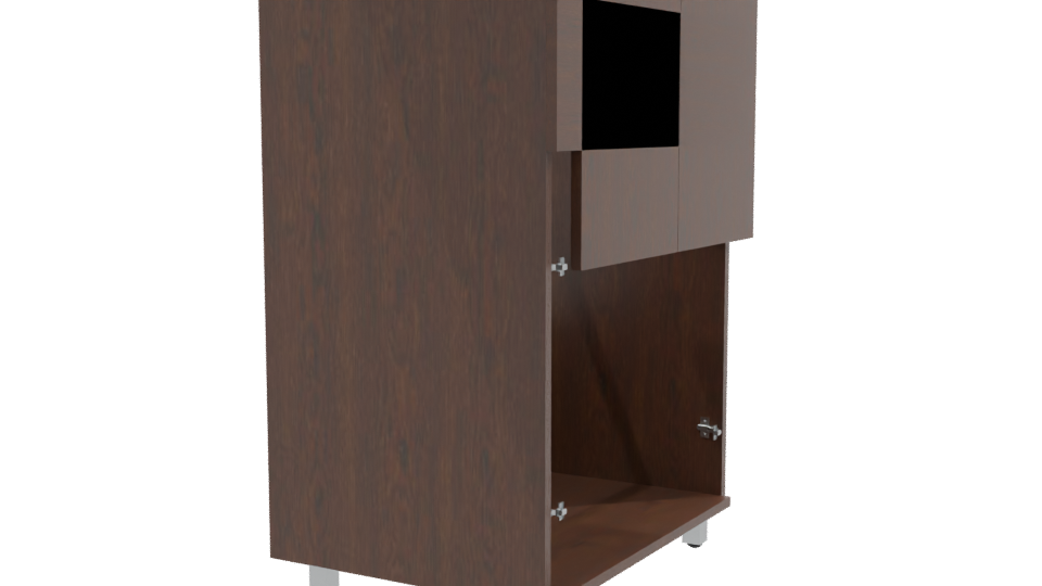 Stylish Wooden Cabinet Model - Professional 3D Model Render 9