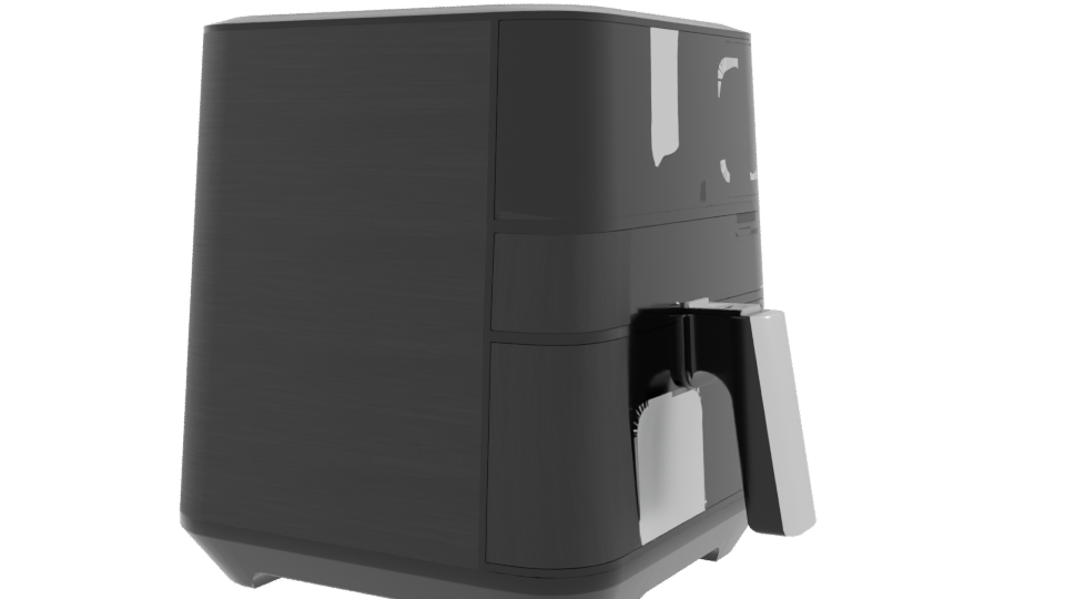Stylish Air Fryer 3D Model - Professional 3D Model Render 9