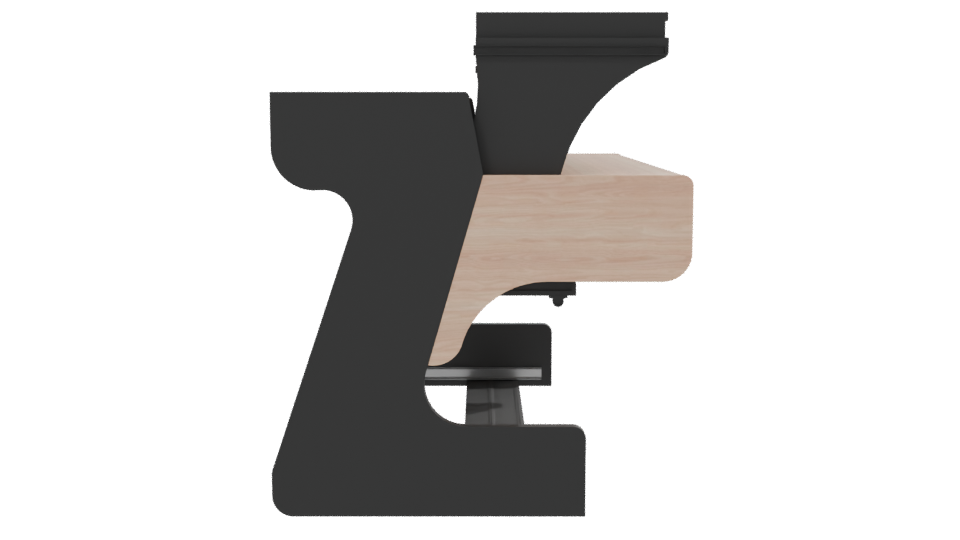 Contemporary Office Desk Model - Professional 3D Model Render 8