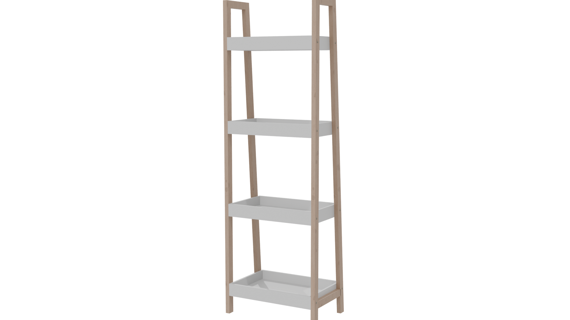 Minimalist Wooden Shelf 3D Model - Professional 3D Model Render 6