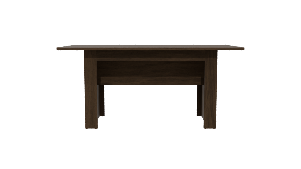Elegant Wooden Dining Table Model - Professional 3D Model Render 5
