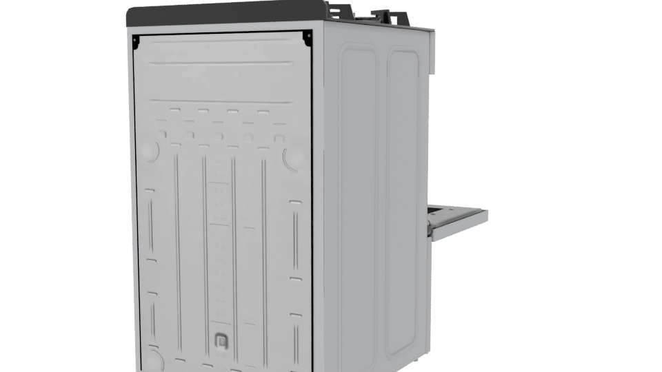 Sleek Stainless Steel Gas Range Oven 3D Model - Professional 3D Model Render 6