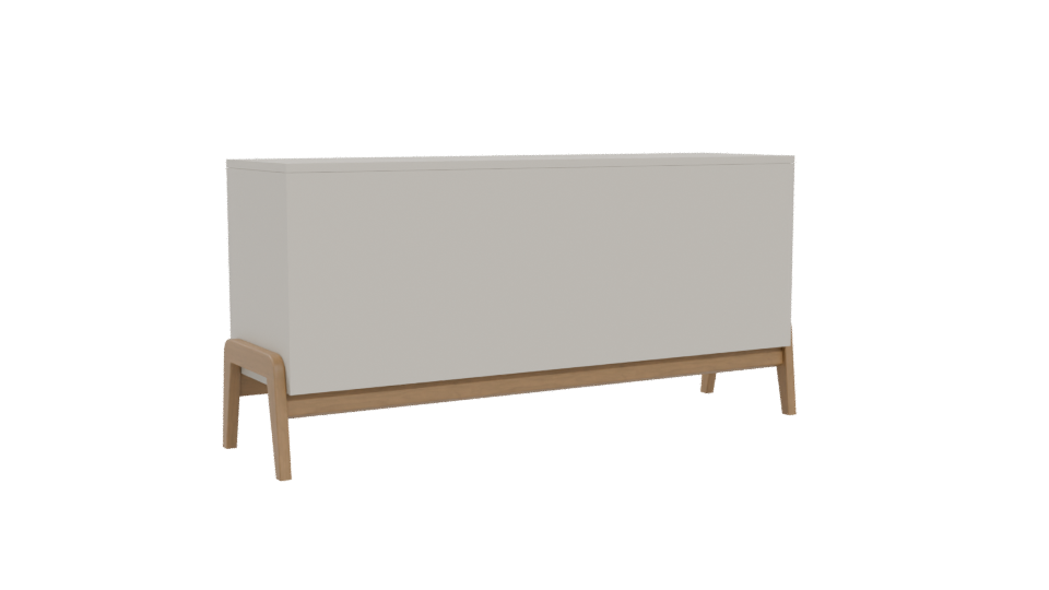 Modern 4-Door Buffet Cabinet 3D - Professional 3D Model Render 4