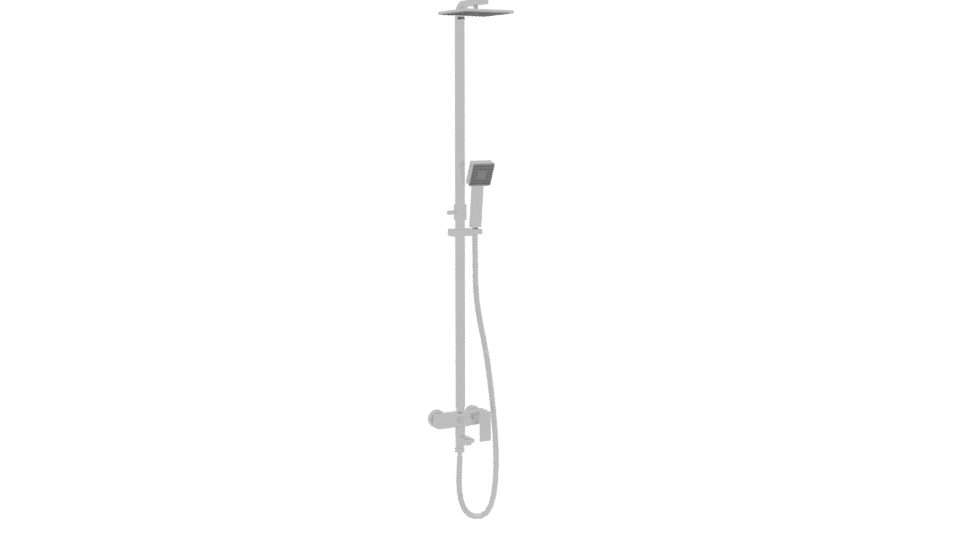 Chrome Shower Column 3D Model - Professional 3D Model Render 10