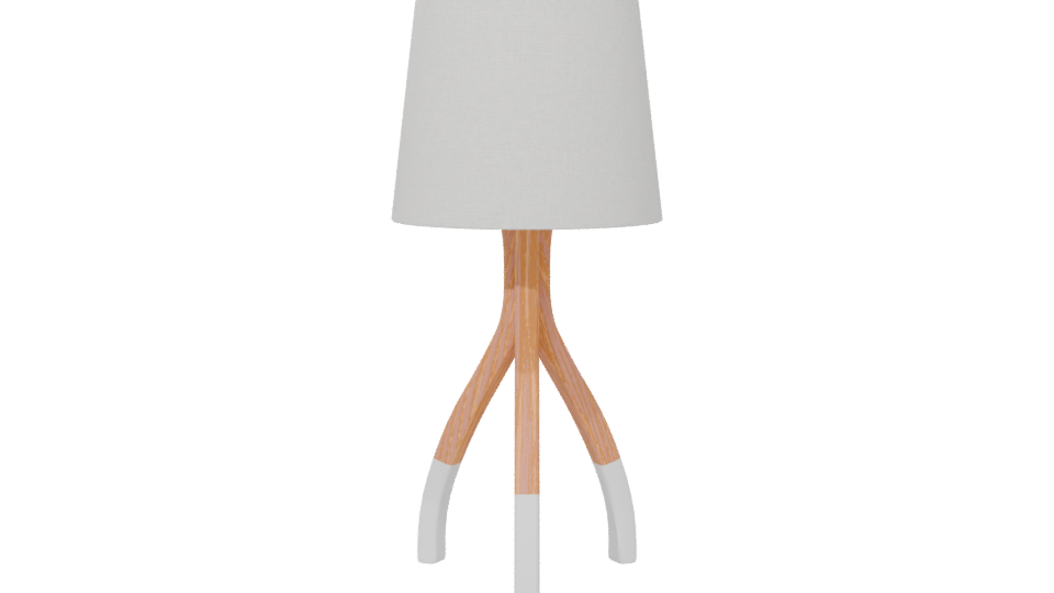 Stylish Wooden Table Lamp 3D - Professional 3D Model Render 6