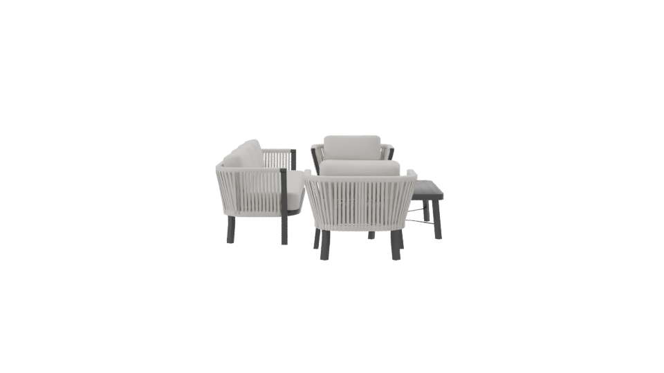 Stylish Outdoor Sofa Set 3D - Professional 3D Model Render 8