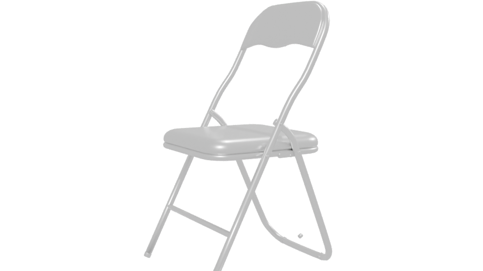 Folding Metal Chair 3D Model - Professional 3D Model Render 13