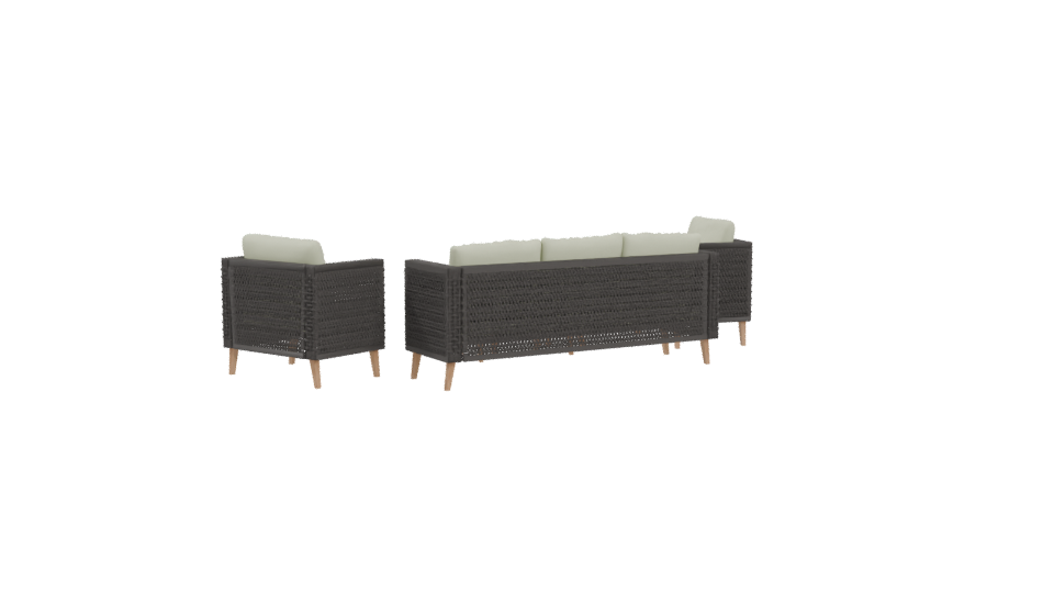 Stylish Outdoor Sofa Set 3D - Professional 3D Model Render 4