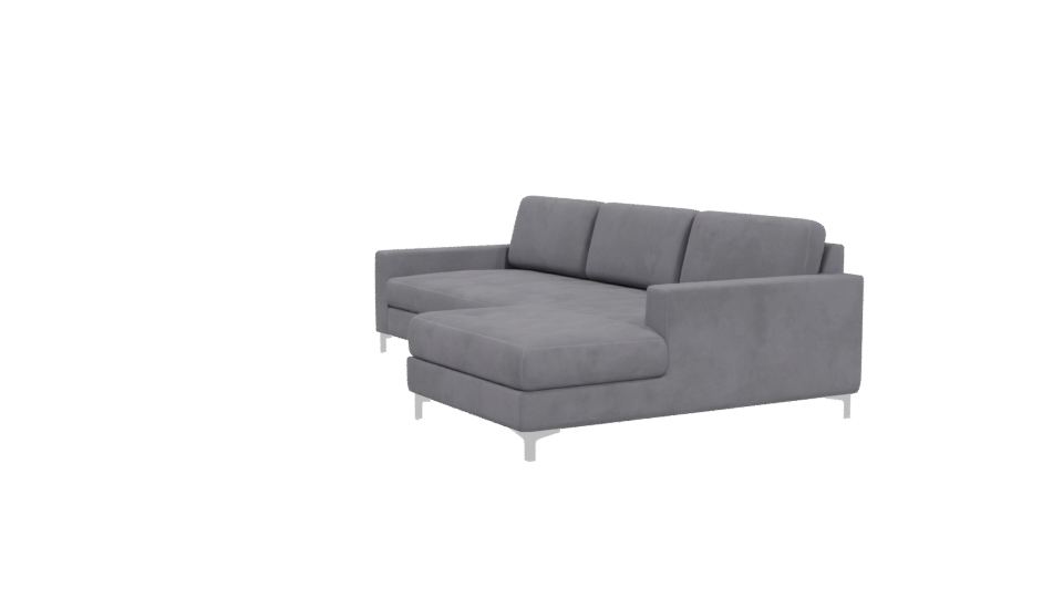 Contemporary Fabric Sectional Sofa 3D Model - Professional 3D Model Render 4