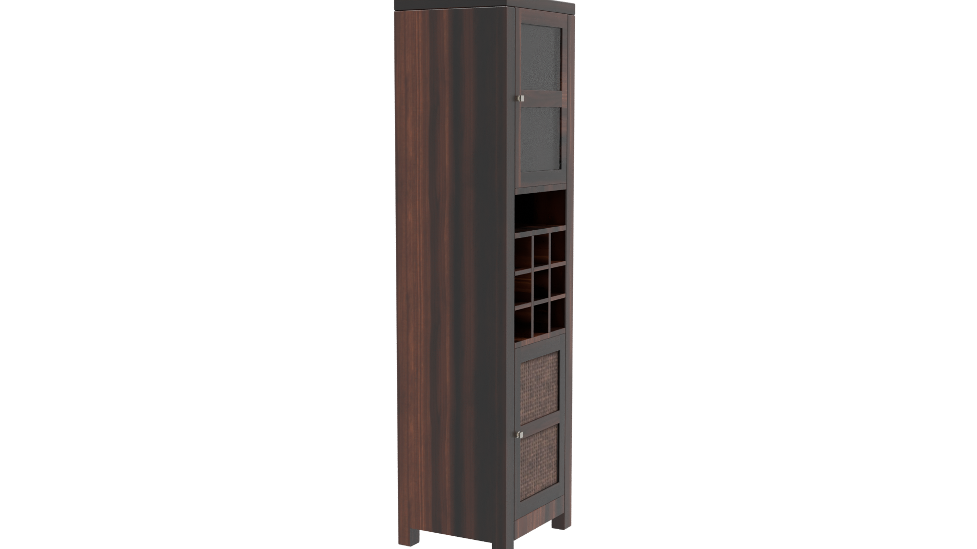 Stylish Wooden Display Cabinet 3D - Professional 3D Model Render 9