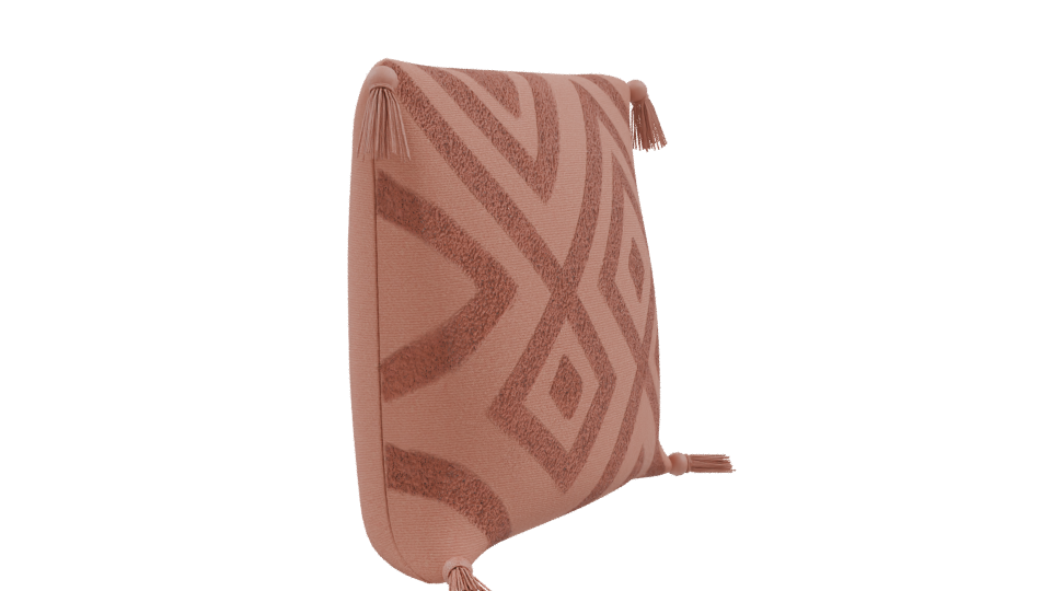 Stylish Geometric Pattern Cushion - Professional 3D Model Render 9