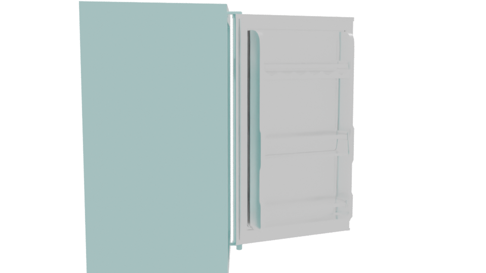 Compact Refrigerator Interior Model - Professional 3D Model Render 8