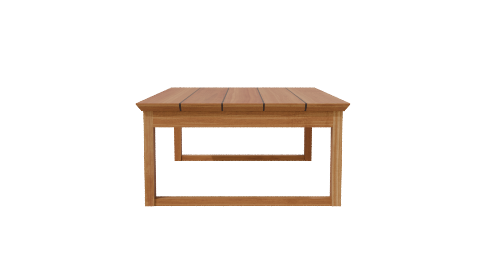 Stylish Wooden Coffee Table 3D - Professional 3D Model Render 2