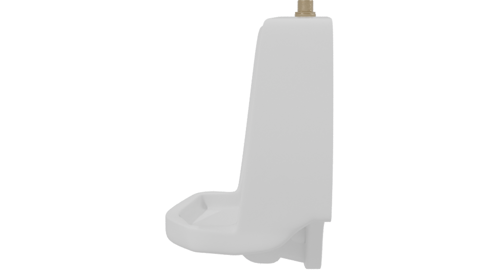 Ceramic Wall-Mounted Urinal Model - Professional 3D Model Render 2