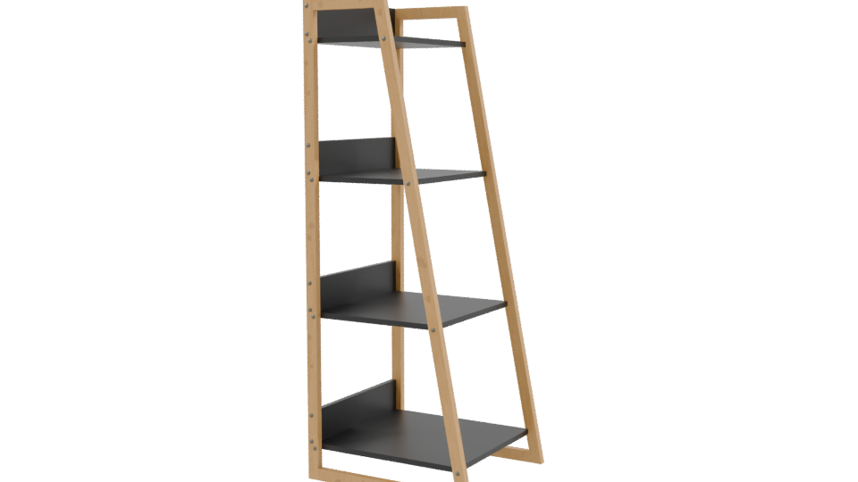 Minimalist Wooden Shelf 3D Model - Professional 3D Model Render 9