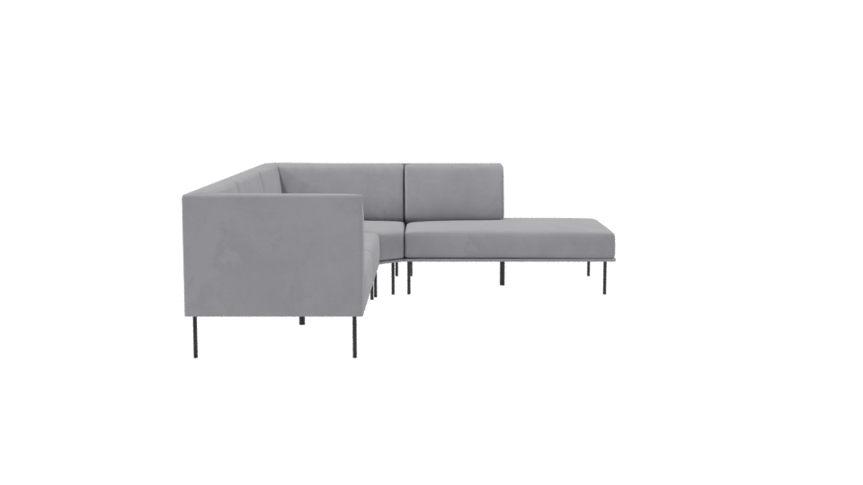 Marcelo Grey Sectional Sofa 3D - Professional 3D Model Render 8