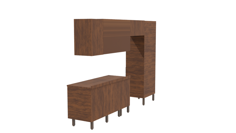 Modern Kitchen Cabinet Set 3D - Professional 3D Model Render 3