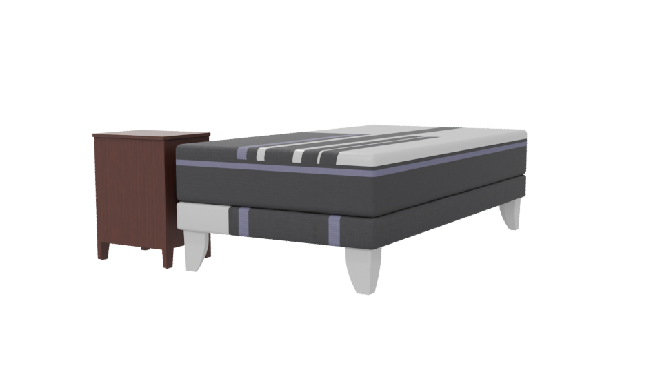 Stylish Bedroom Mattress Set 3D - Professional 3D Model Render 6