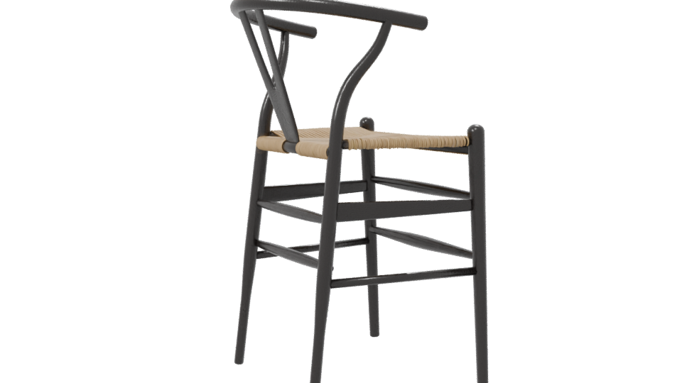 Stylish Wooden Chair Model - Professional 3D Model Render 7