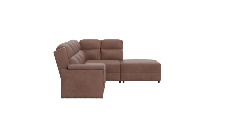 Stylish Modern Beige Sofa Set 3D Model - Professional 3D Model Render 11