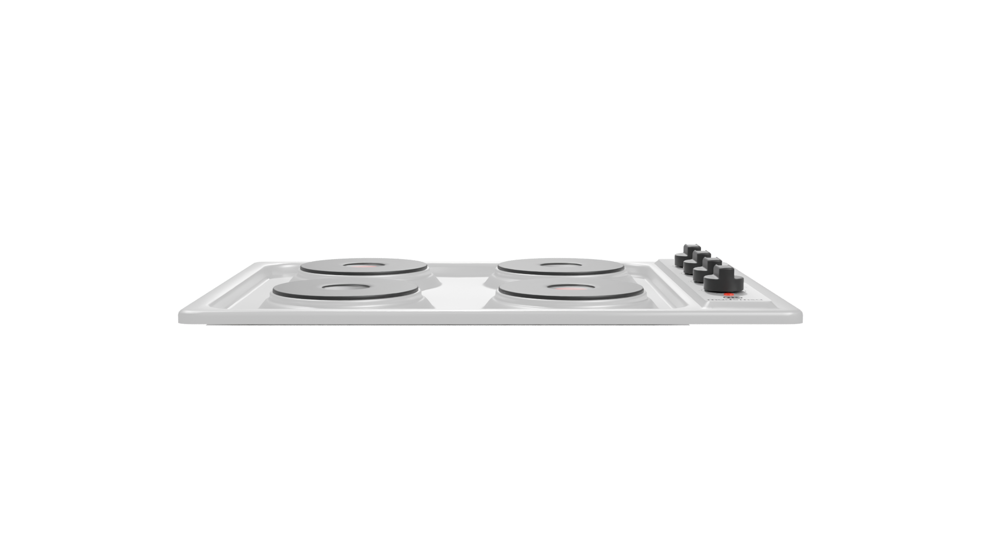Classic Electric Stove Top Model - Professional 3D Model Render 11