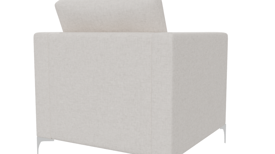 Minimalist Fabric Armchair 3D - Professional 3D Model Render 6