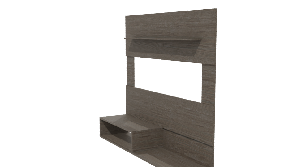 Modern Wooden TV Stand 3D Model - Professional 3D Model Render 13