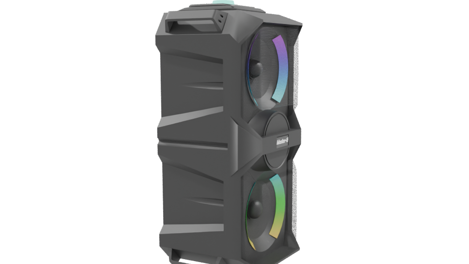 Dynamic RGB LED Speaker Tower 3D Model - Professional 3D Model Render 9