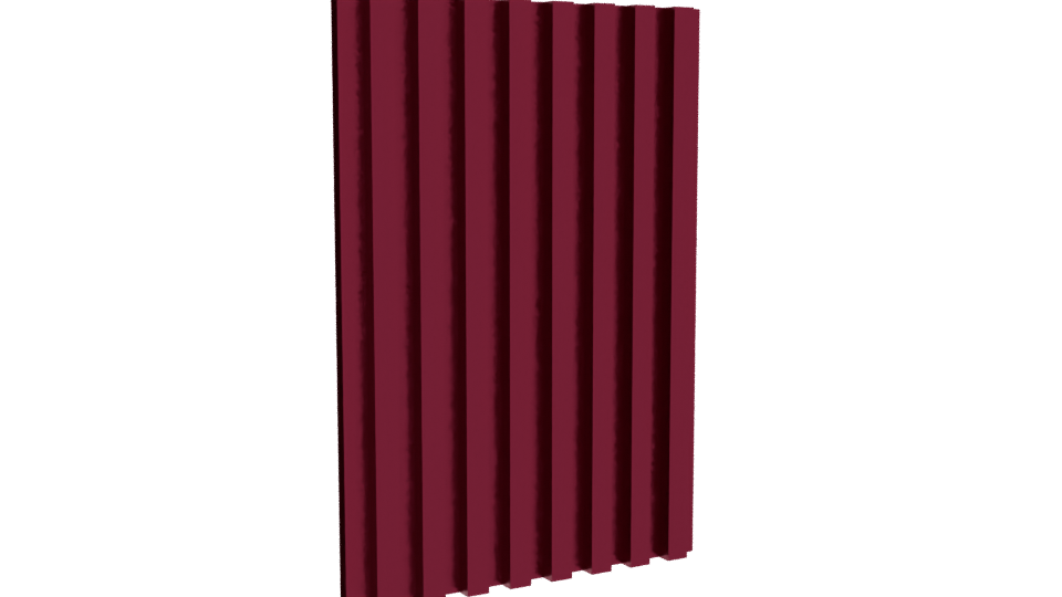 Elegant Red Vertical Panel 3D - Professional 3D Model Render 10