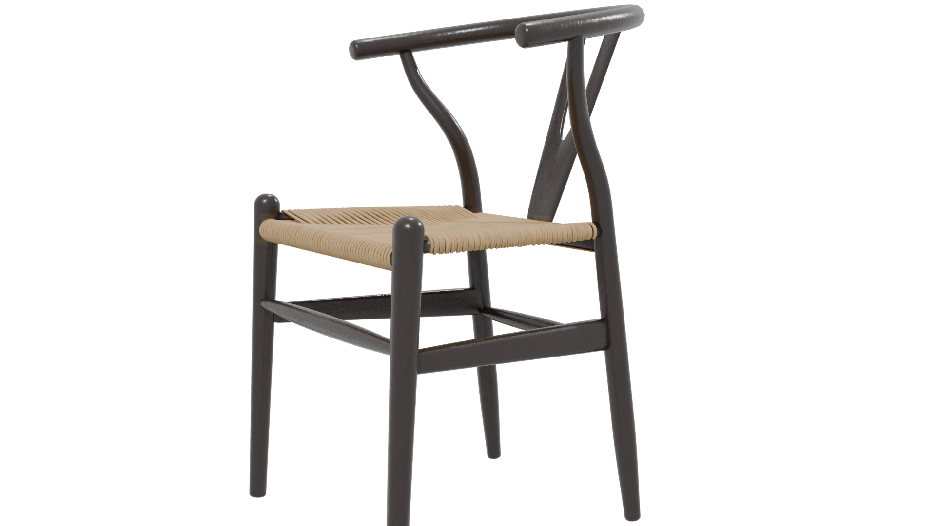 Stylish Wooden Dining Chair Model - Professional 3D Model Render 13