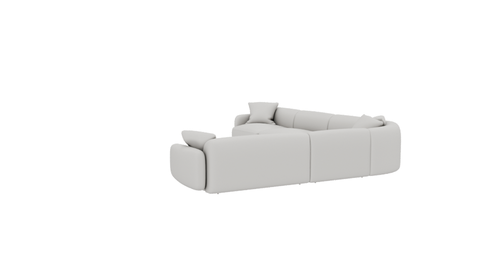 Modern Sectional Sofa 3D Model - Professional 3D Model Render 13