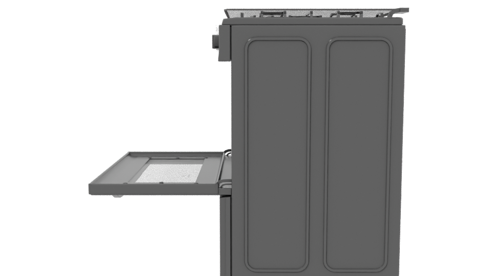 Stainless Steel Kitchen Oven 3D - Professional 3D Model Render 2