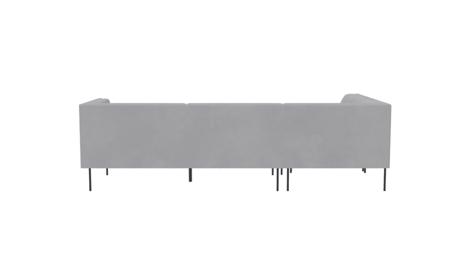 Sectional Sofa Model in Gray - Professional 3D Model Render 5