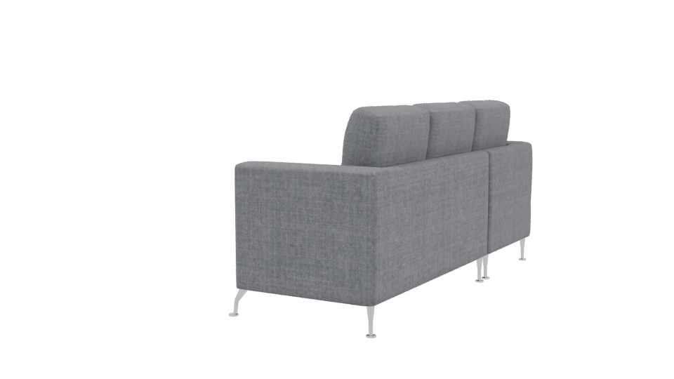 Contemporary Fabric Sectional Sofa 3D Model - Professional 3D Model Render 3