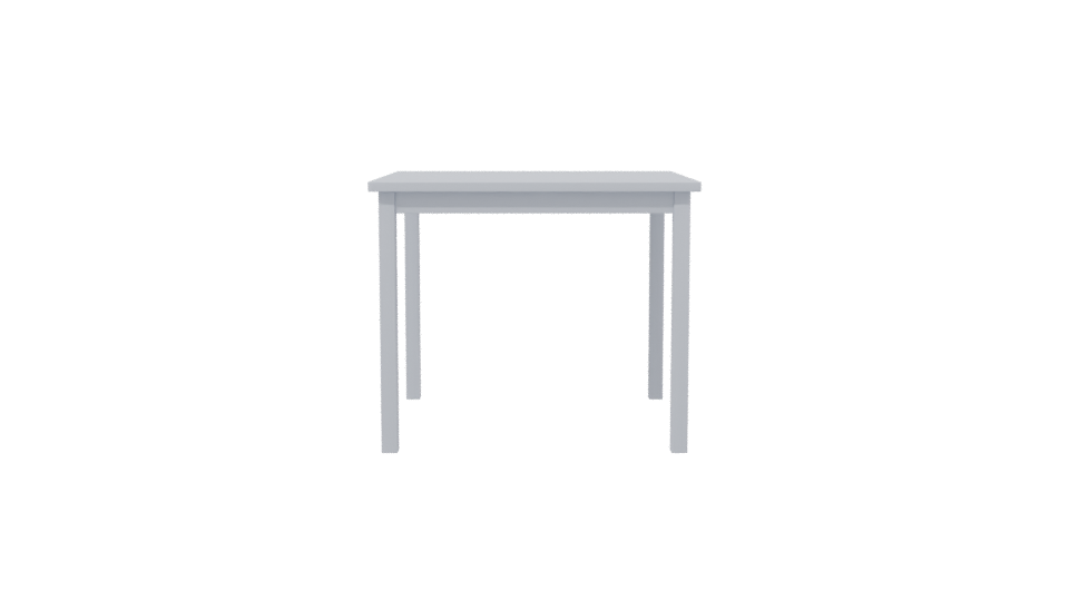 Stylish Minimalist White Table - Professional 3D Model Render 2