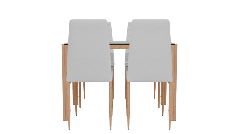 Modern Dining Table Set 3D - Professional 3D Model Render 5