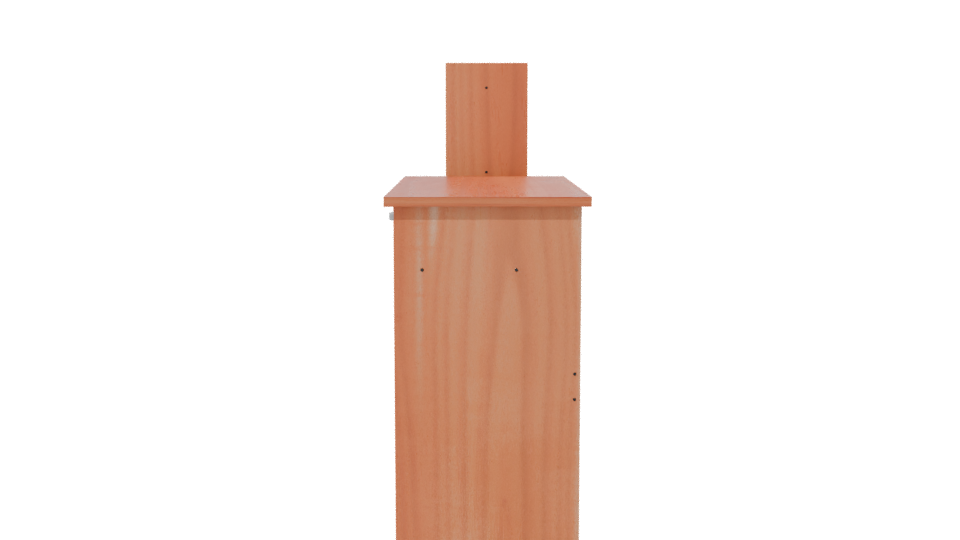 Minimalist Wooden Desk Set - Professional 3D Model Render 2