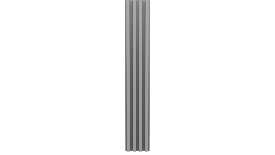 Stylized Vertical Slatted Column Model - Professional 3D Model Render 5