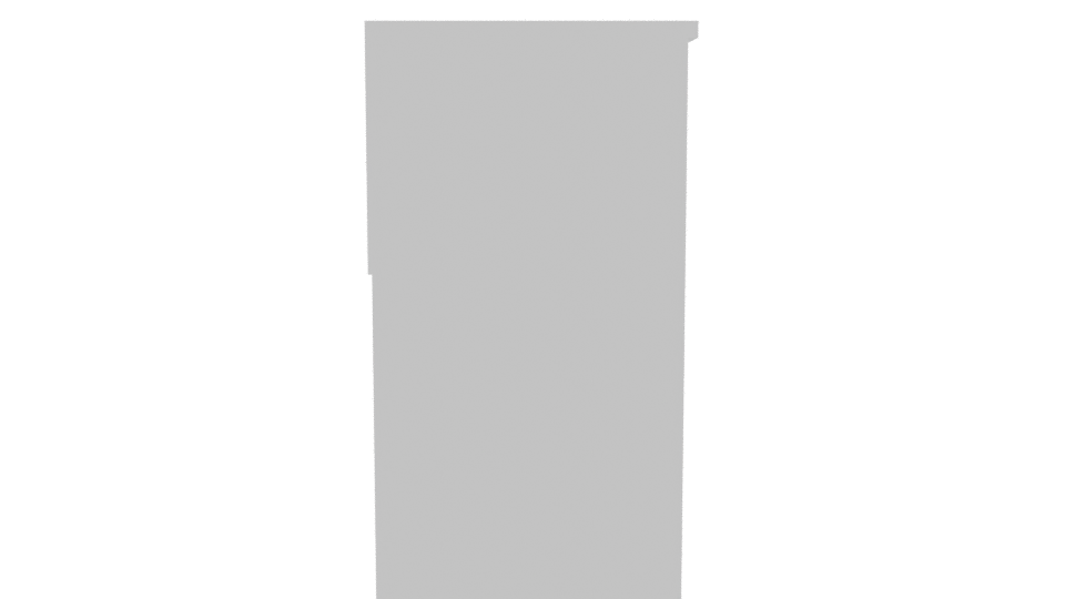 Minimalist White Desk Model - Professional 3D Model Render 8